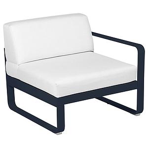 Module droit 1 place BELLEVIE Fermob bleu abysse-Blanc grisé