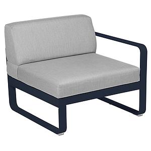 Module droit 1 place BELLEVIE Fermob bleu abysse-Gris flanelle