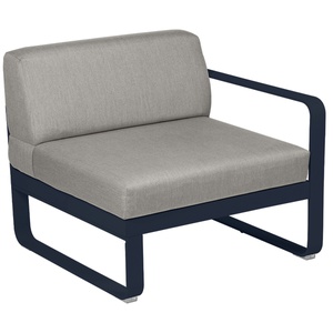 Module droit 1 place BELLEVIE Fermob bleu abysse-taupe grisé