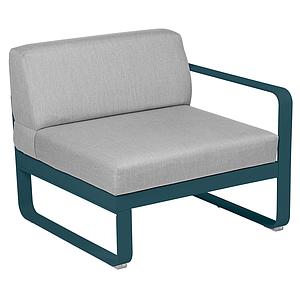 Module droit 1 place BELLEVIE Fermob bleu acapulco-Gris flanelle