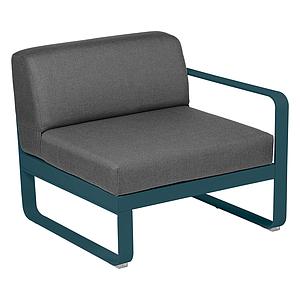 Module droit 1 place BELLEVIE Fermob bleu acapulco-Gris graphite