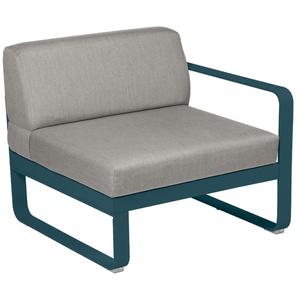 Module droit 1 place BELLEVIE Fermob bleu acapulco-taupe grisé