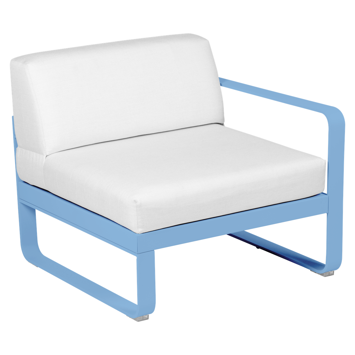 Module droit 1 place BELLEVIE Fermob bleu maya-blanc grisé