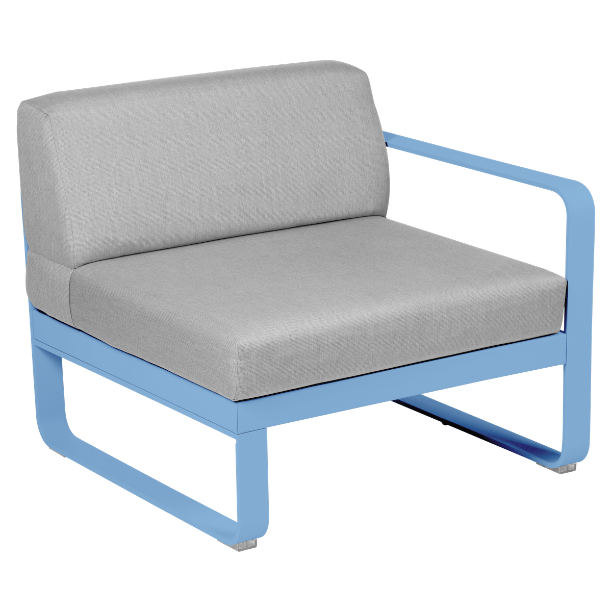 Module droit 1 place BELLEVIE Fermob bleu maya-gris flanelle 