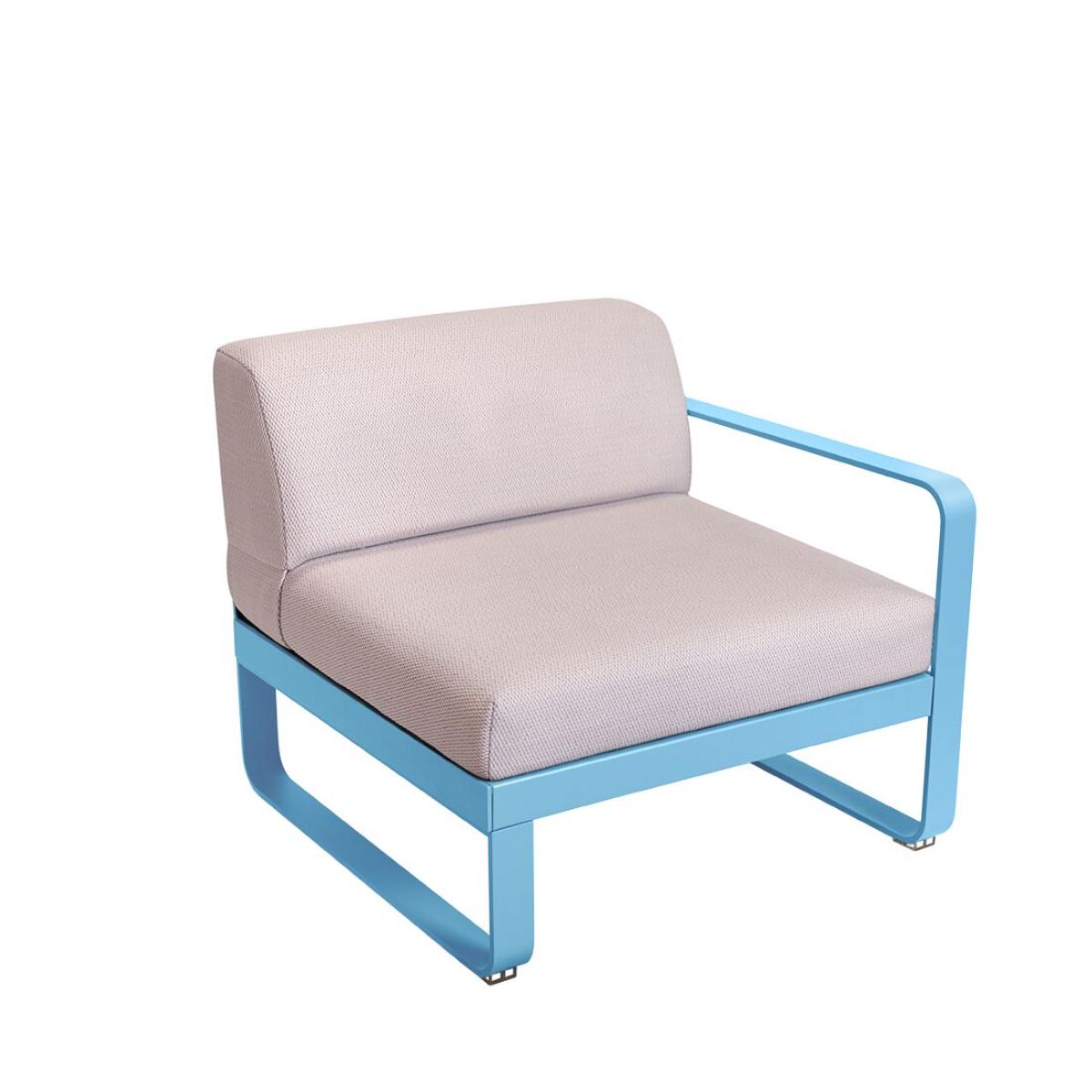 Module droit 1 place BELLEVIE Fermob bleu maya-perle 