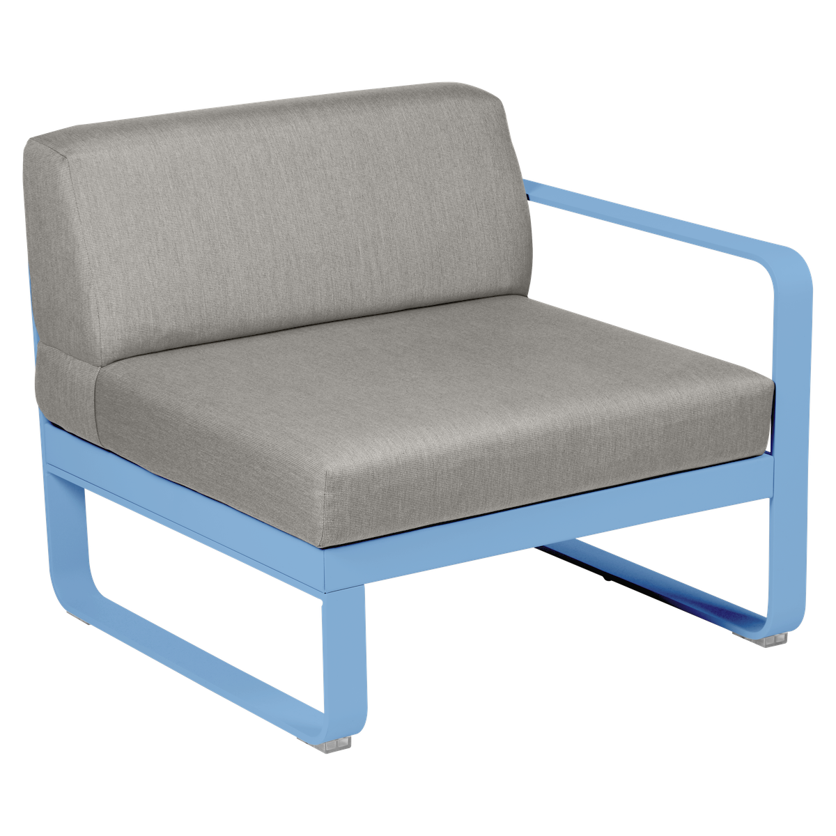 Module droit 1 place BELLEVIE Fermob bleu maya-taupe grisé