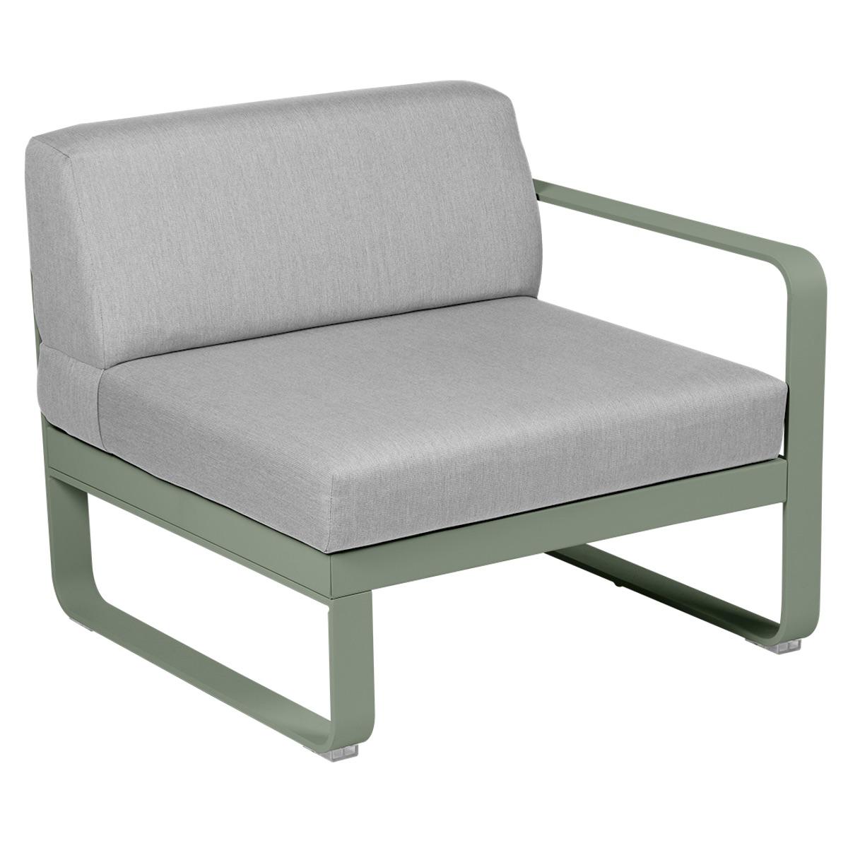Module droit 1 place BELLEVIE Fermob cactus-Gris flanelle