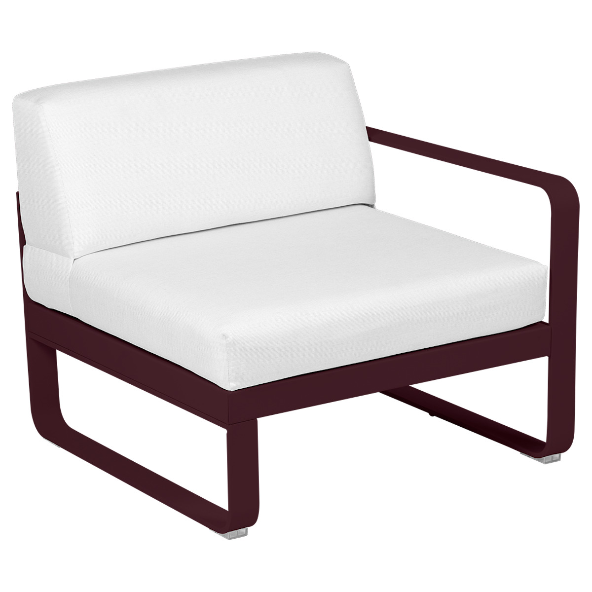 Module droit 1 place BELLEVIE Fermob cerise noire-blanc grisé