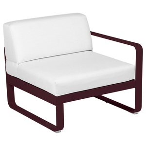 Module droit 1 place BELLEVIE Fermob cerise noire-blanc grisé