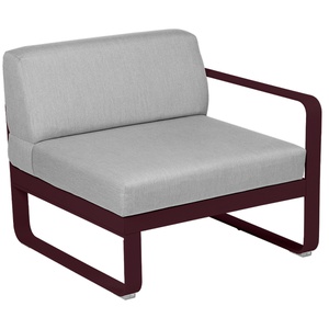 Module droit 1 place BELLEVIE Fermob cerise noire-gris flanelle 