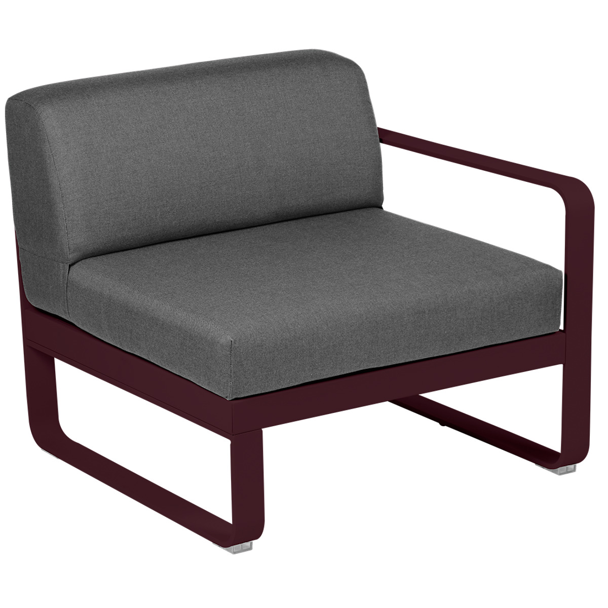 Module droit 1 place BELLEVIE Fermob cerise noire-gris graphite