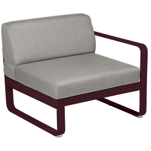 Module droit 1 place BELLEVIE Fermob cerise noire-taupe grisé