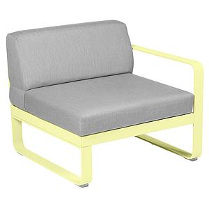 Module droit 1 place BELLEVIE Fermob citron givré-Gris flanelle