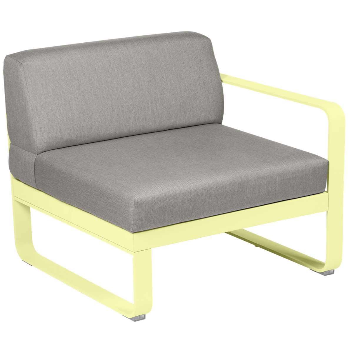 Module droit 1 place BELLEVIE Fermob citron givré-taupe grisé