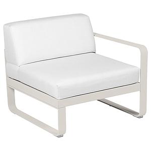 Module droit 1 place BELLEVIE Fermob gris argile-Blanc grisé