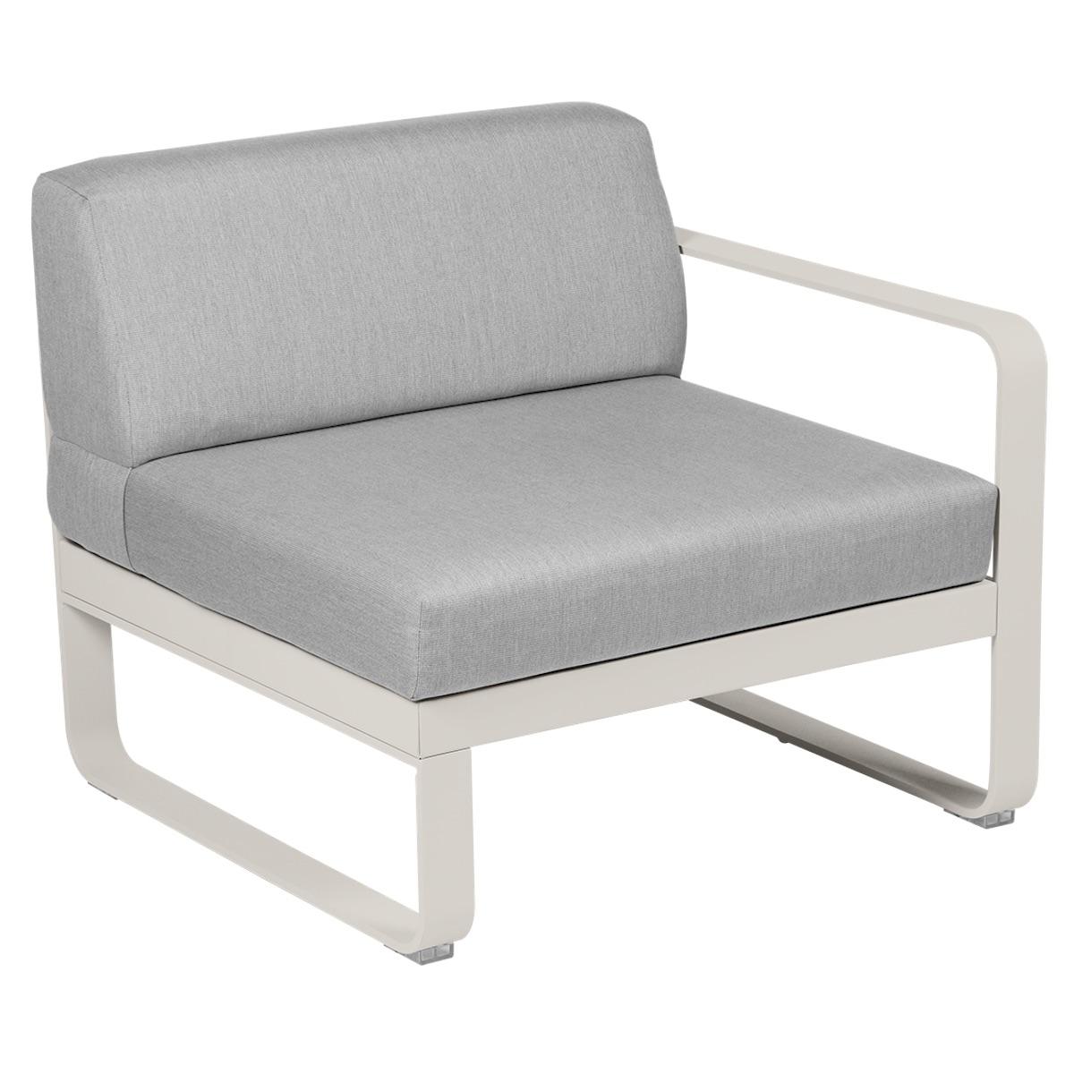 Module droit 1 place BELLEVIE Fermob gris argile-Gris flanelle
