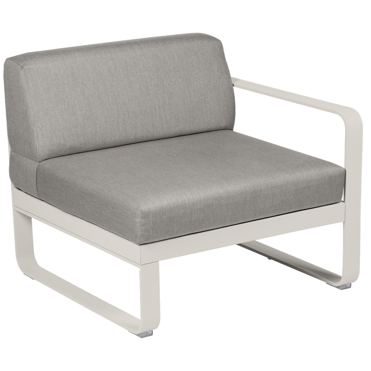 Module droit 1 place BELLEVIE Fermob gris argile-taupe grisé