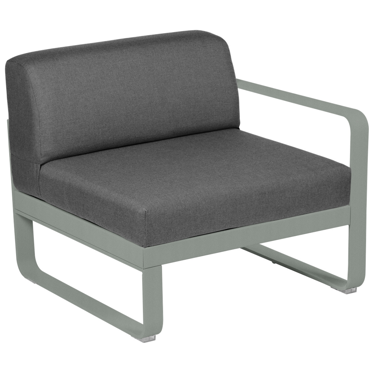 Module droit 1 place BELLEVIE Fermob gris lapilli-gris graphite