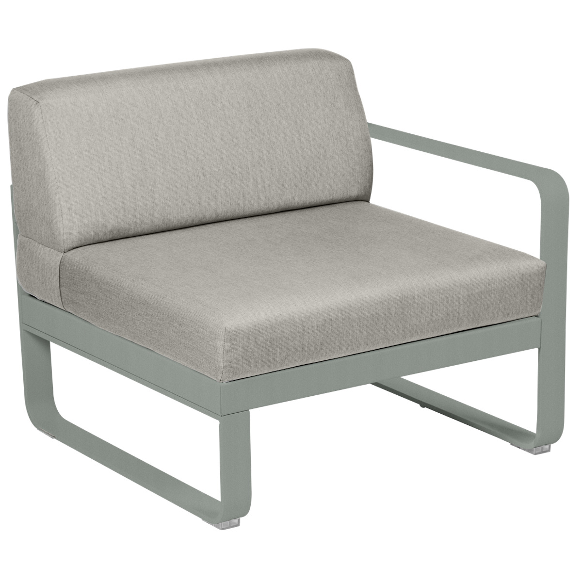 Module droit 1 place BELLEVIE Fermob gris lapilli-taupe grisé