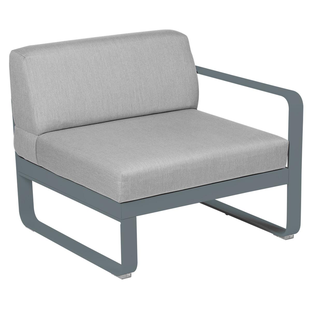 Module droit 1 place BELLEVIE Fermob gris orage-Gris flanelle