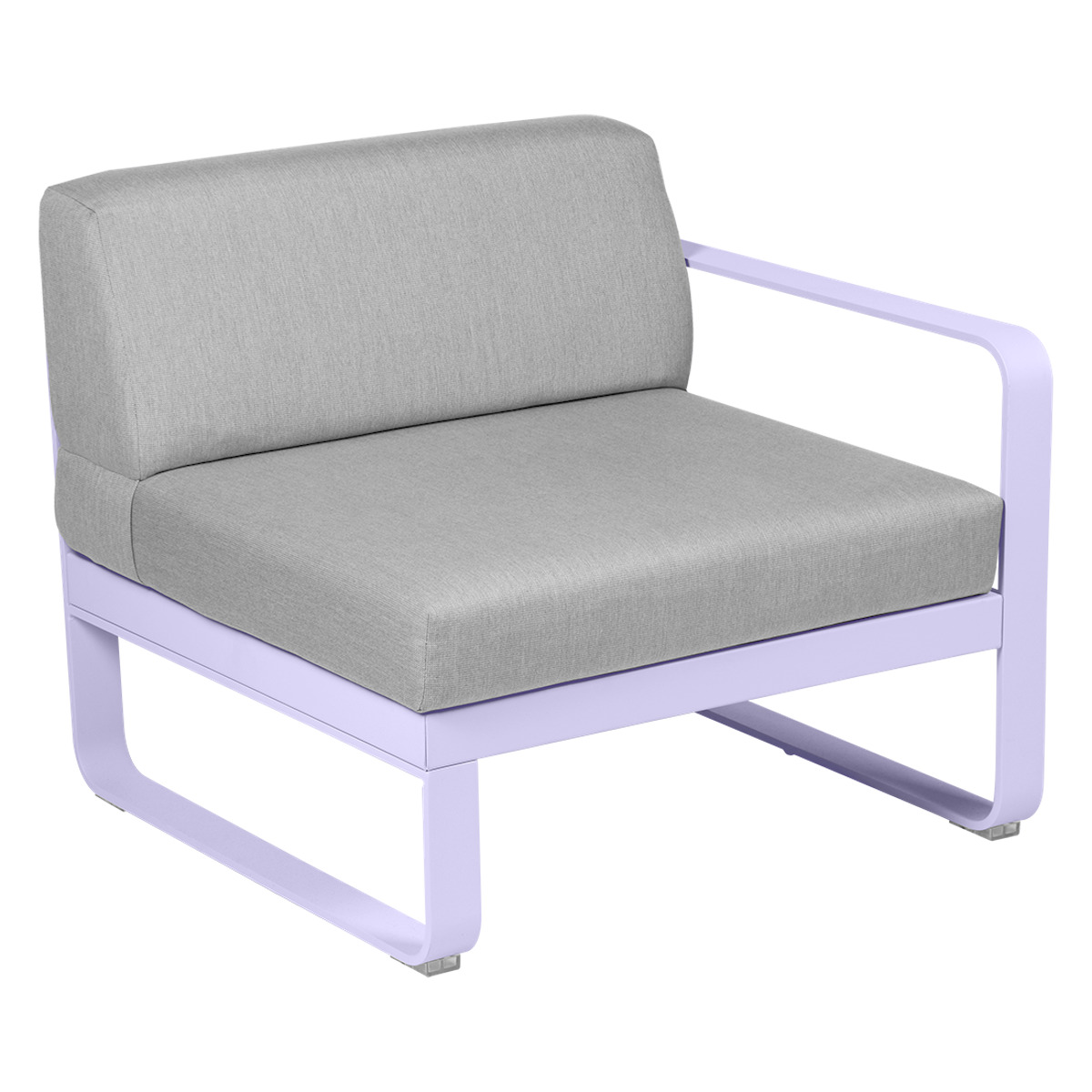 Module droit 1 place BELLEVIE Fermob guimauve-gris flanelle 