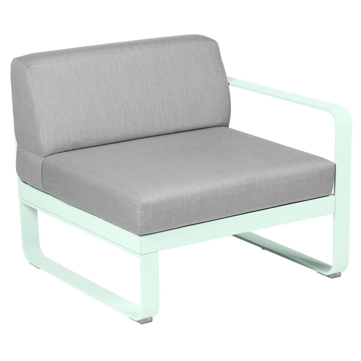 Module droit 1 place BELLEVIE Fermob menthe glaciale-Gris flanelle