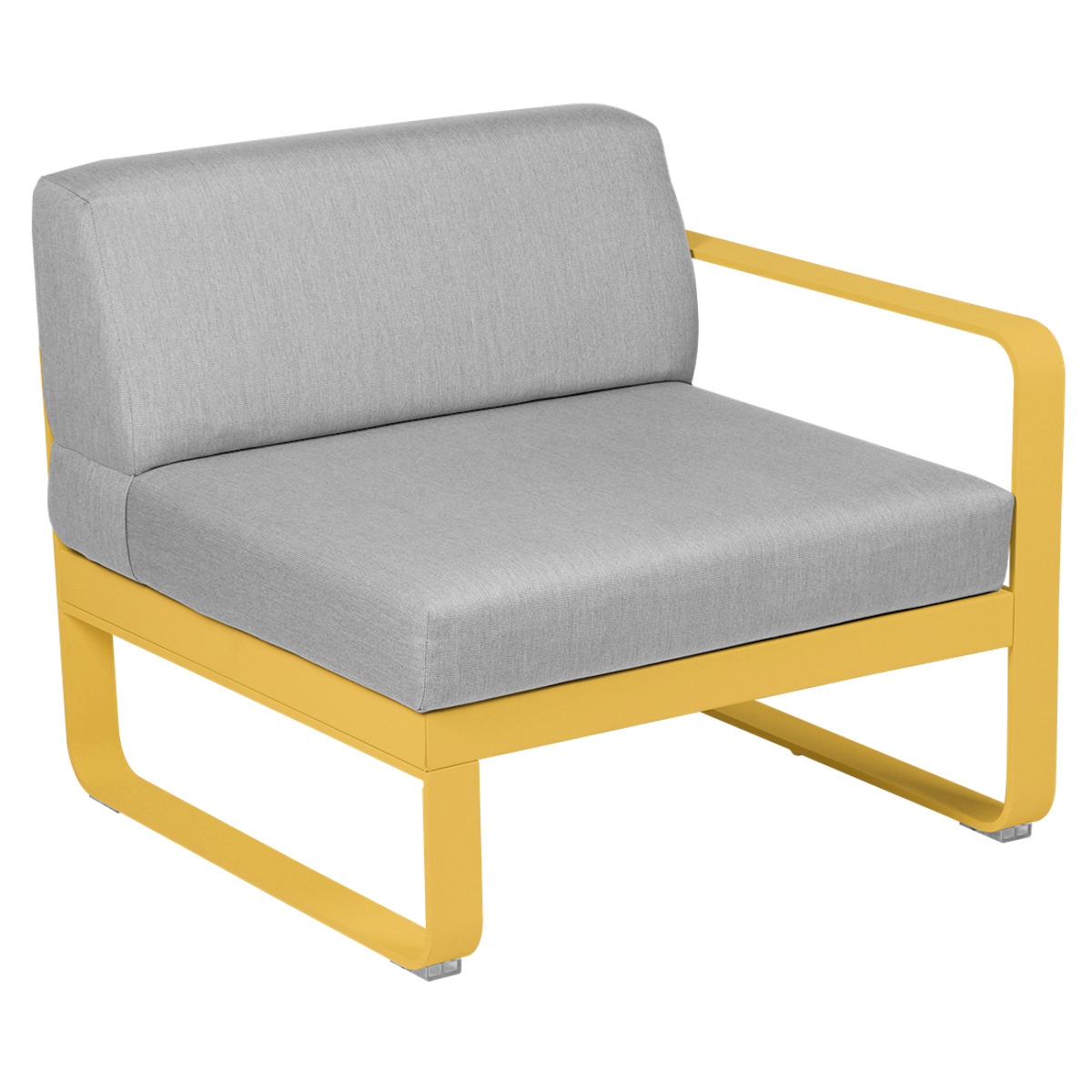 Module droit 1 place BELLEVIE Fermob miel NEW-gris flanelle 