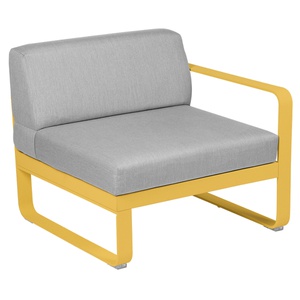 Module droit 1 place BELLEVIE Fermob miel NEW-gris flanelle 