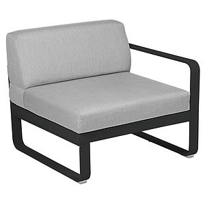 Module droit 1 place BELLEVIE Fermob noir réglisse-Gris flanelle