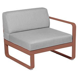 Module droit 1 place BELLEVIE Fermob ocre rouge-Gris flanelle