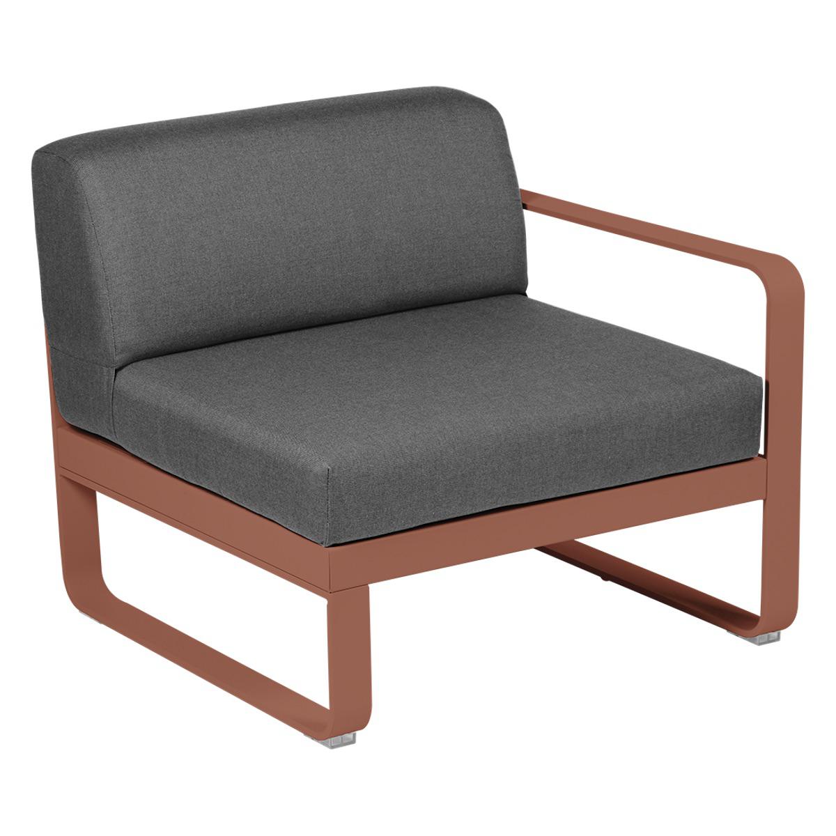Module droit 1 place BELLEVIE Fermob ocre rouge-Gris graphite