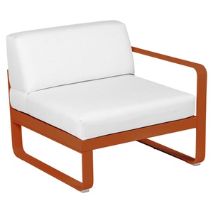 Module droit 1 place BELLEVIE Fermob orange confite-Blanc grisé