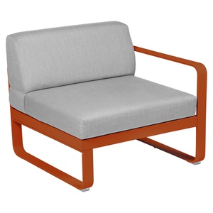 Module droit 1 place BELLEVIE Fermob orange confite-gris flanelle