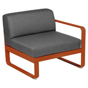 Module droit 1 place BELLEVIE Fermob orange confite-gris graphite