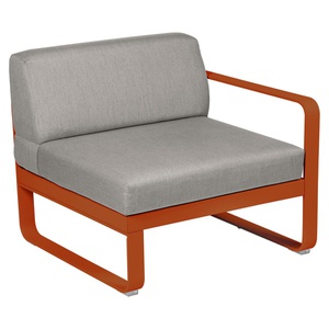 Module droit 1 place BELLEVIE Fermob orange confite-taupe grisé