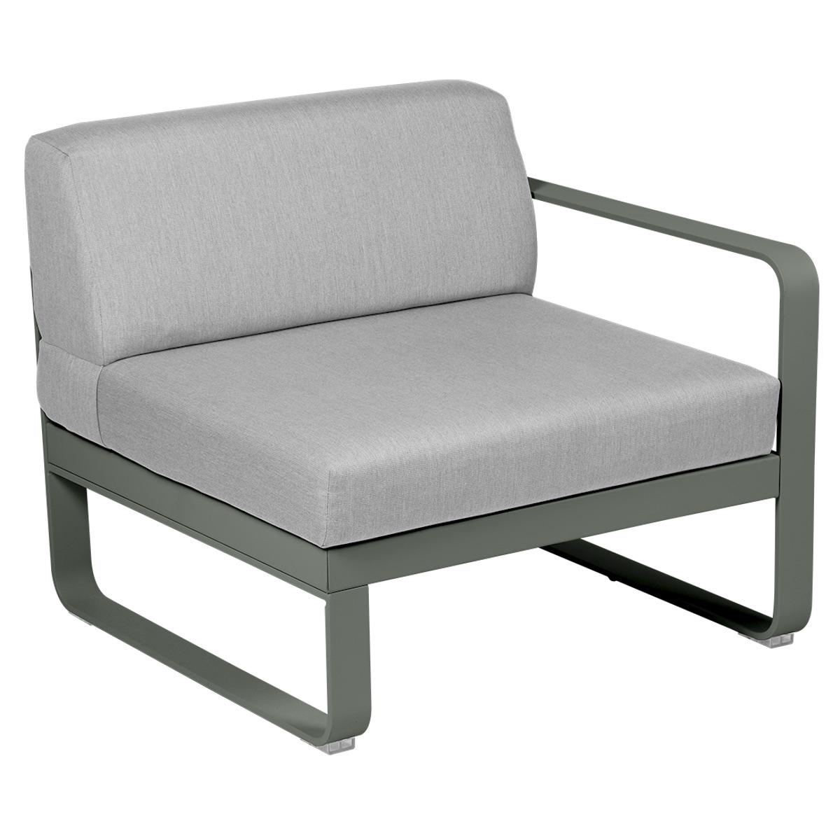 Module droit 1 place BELLEVIE Fermob romarin-Gris flanelle