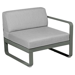 Module droit 1 place BELLEVIE Fermob romarin-Gris flanelle