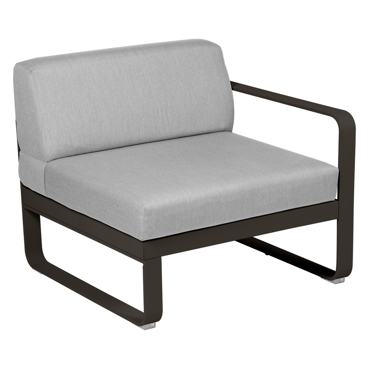 Module droit 1 place BELLEVIE Fermob tonka-gris flanelle