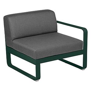 Module droit 1 place BELLEVIE Fermob vert cèdre-Gris graphite