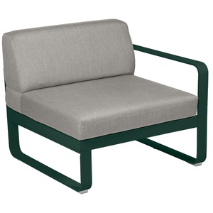 Module droit 1 place BELLEVIE Fermob vert cèdre-taupe grisé