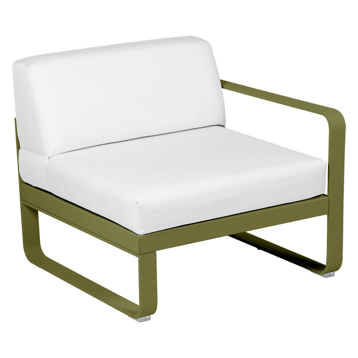 Module droit 1 place BELLEVIE Fermob vert pesto-Blanc grisé