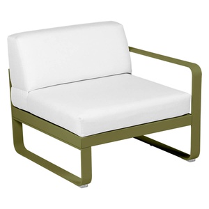 Module droit 1 place BELLEVIE Fermob vert pesto-Blanc grisé