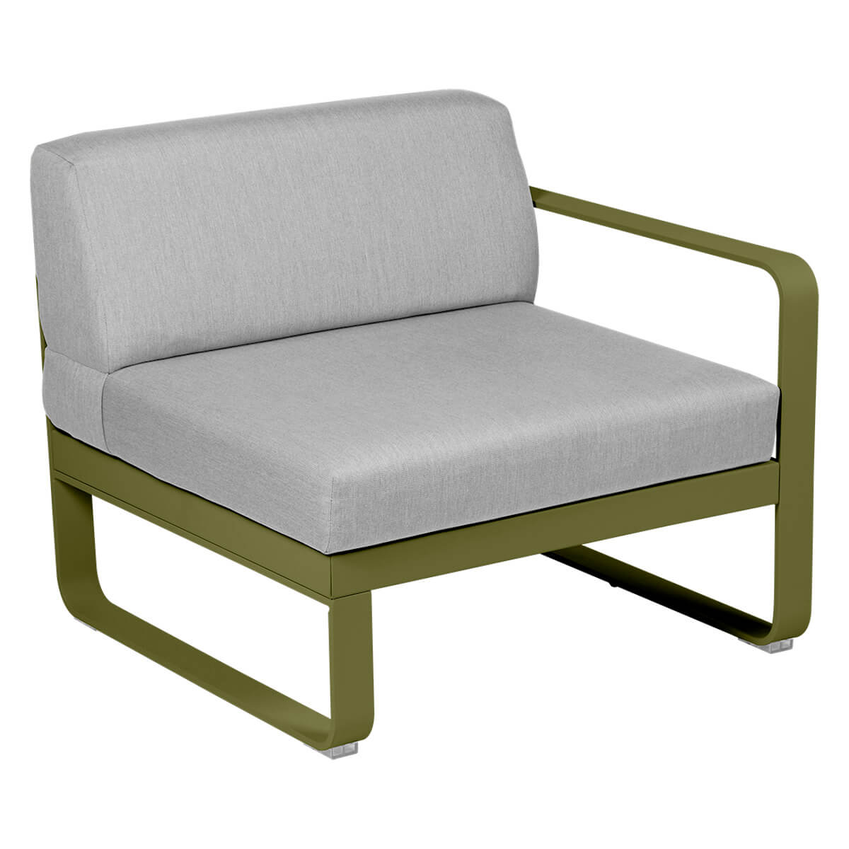 Module droit 1 place BELLEVIE Fermob vert pesto-gris flanelle