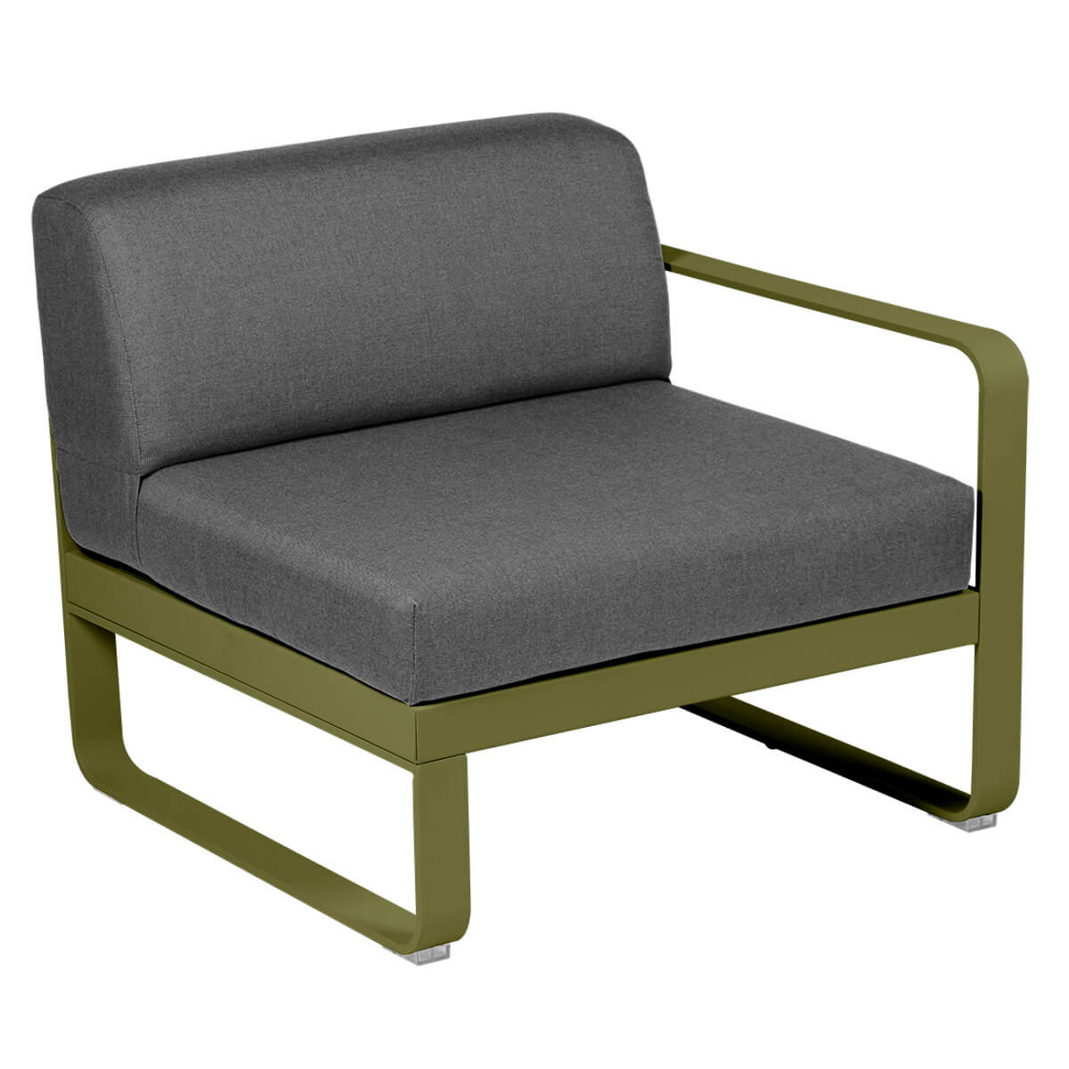Module droit 1 place BELLEVIE Fermob vert pesto-gris graphite