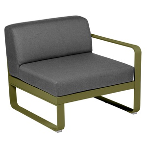 Module droit 1 place BELLEVIE Fermob vert pesto-gris graphite