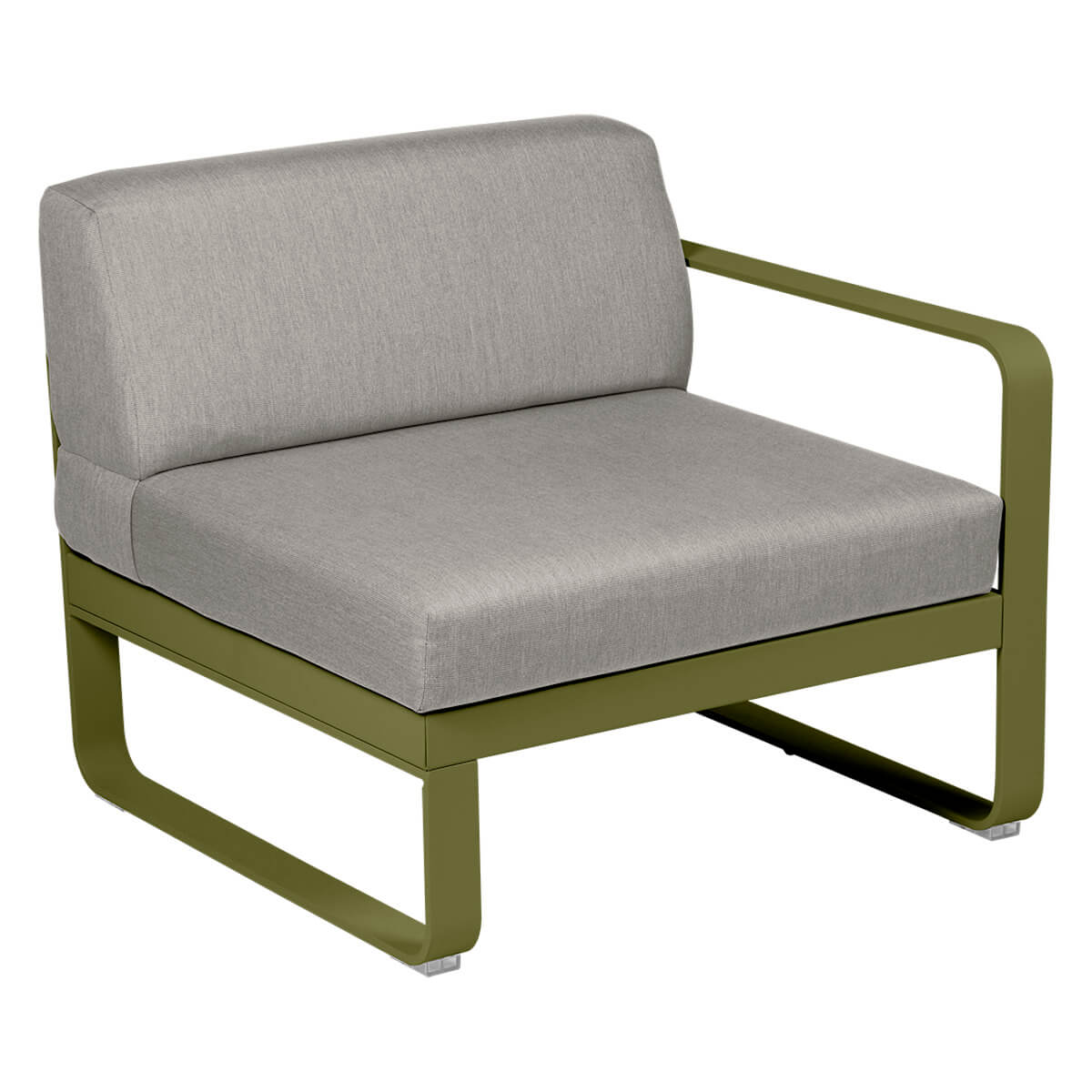 Module droit 1 place BELLEVIE Fermob vert pesto-taupe grisé