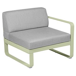 Module droit 1 place BELLEVIE Fermob vert tilleul-Gris flanelle