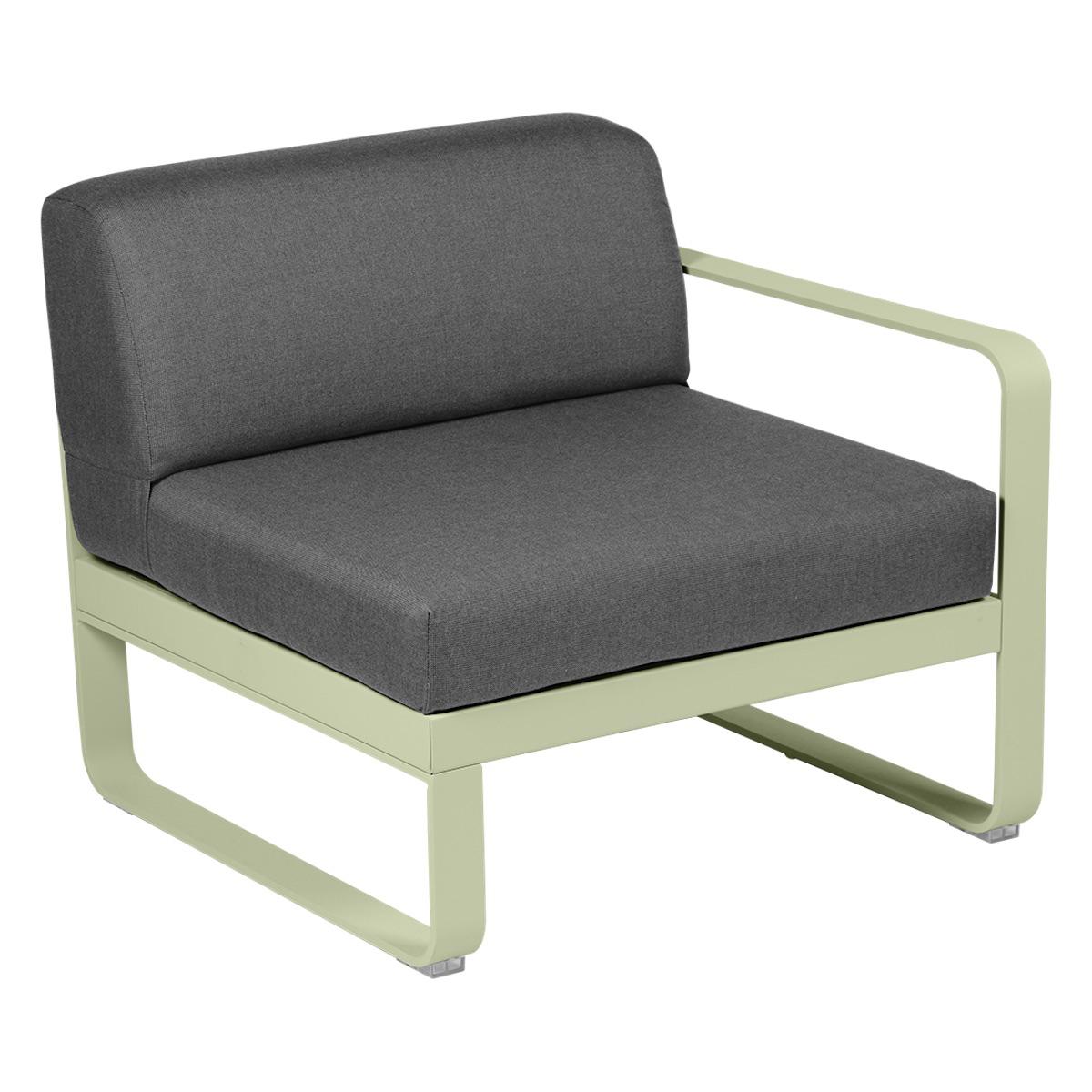 Module droit 1 place BELLEVIE Fermob vert tilleul-Gris graphite