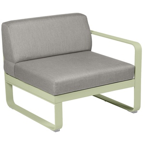 Module droit 1 place BELLEVIE Fermob vert tilleul-taupe grisé