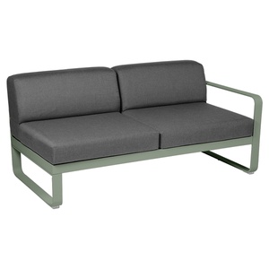 Module droit 2 places BELLEVIE Fermob cactus-gris graphite